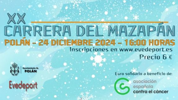 Polán vuelve a celebrar una nueva edición de la Carrera del Mazapán solidaria con el apoyo de la Diputación