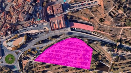 La zona magenta del aparcamiento de Safont se activa este lunes en fase de pruebas para comprobar su funcionamiento