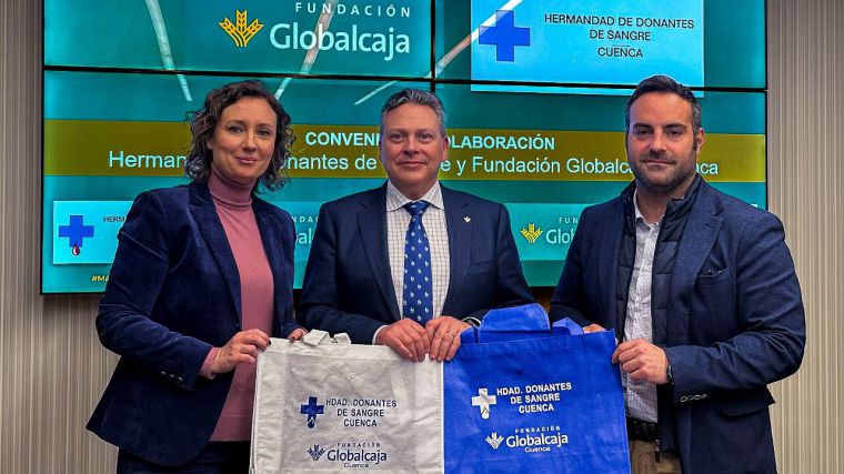 La Fundación Globalcaja y la Hermandad de Donantes de Cuenca renuevan su acuerdo para continuar promoviendo la donación de sangre 