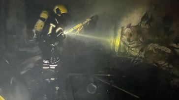 Los bomberos rescatan a un matrimonio tras incendiarse su vivienda en Talavera