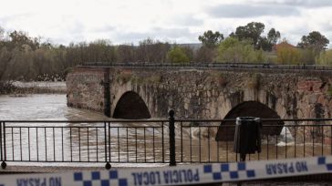 La afluencia del río Tajo a su paso por Talavera derrumba parte del puente romano