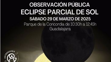 AstroGuada organiza este sábado una observación en la Concordia para seguir el eclipse parcial de Sol