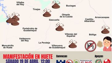 Asociaciones de la Alcarria conquense se manifestarán este sábado en Huete por la posible reactivación de 12 macrogranjas