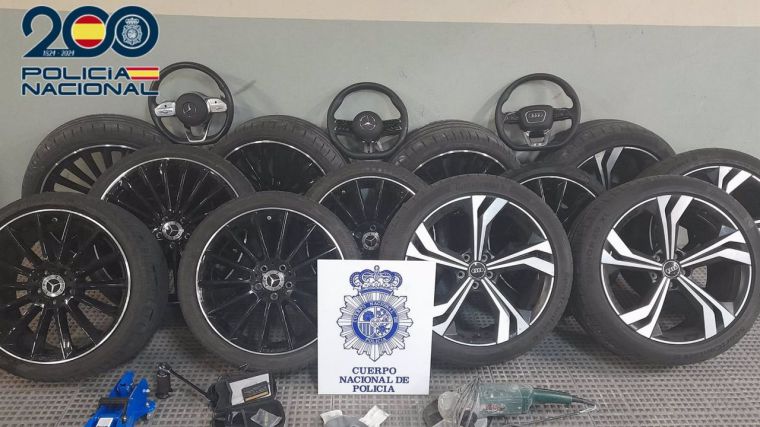 Detenido en Guadalajara el presunto autor de varios robos de neumáticos y volantes de vehículos de alta gama