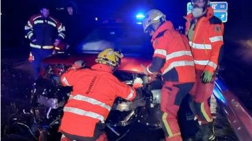 Caos en la A-42 tras chocar un vehículo contra el guardarraíl a su paso por Olías del Rey