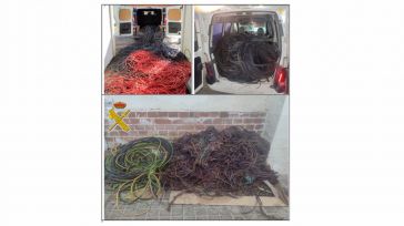 La Guardia Civil recupera 1,5 toneladas de cable de cobre y detiene a seis hombres por robo en Ciudad Real
