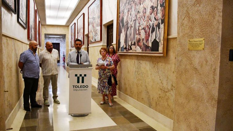 El Gobierno de la Diputación inaugura la exposición permanente de los cuadros del toledano Tomás Peces sobre el Corpus Christi