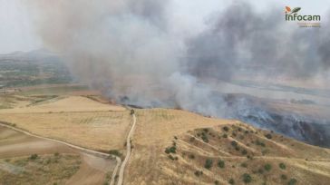 Un incendio forestal en Las Barrancas de Burujón obliga a evacuar una urbanización en plena madrugada