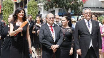 El presidente y la Mesa de las Cortes de CLM, en el Corpus de Toledo