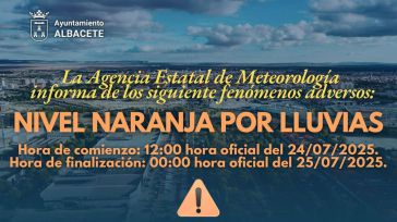 Albacete cierra parques y piscinas y suspende actividades al aire libre ante la alerta naranja por tormentas
