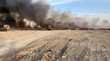 El incendio de la planta de residuos de Cuenca afecta a una superficie de 800 metros cuadrados