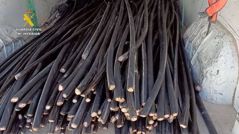 Cae un grupo delictivo con tres detenidos por robar hasta 63 kms de cable de cobre en Murcia, Alicante y Albacete