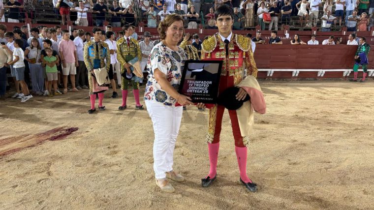 Raúl Caamaño, el vencedor del IV Trofeo “Domingo Ortega” en la final celebrada en la Plaza de Toros de Toledo