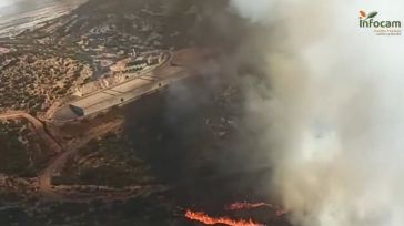 Extinguido el incendio de Puertollano tras nueve horas activo