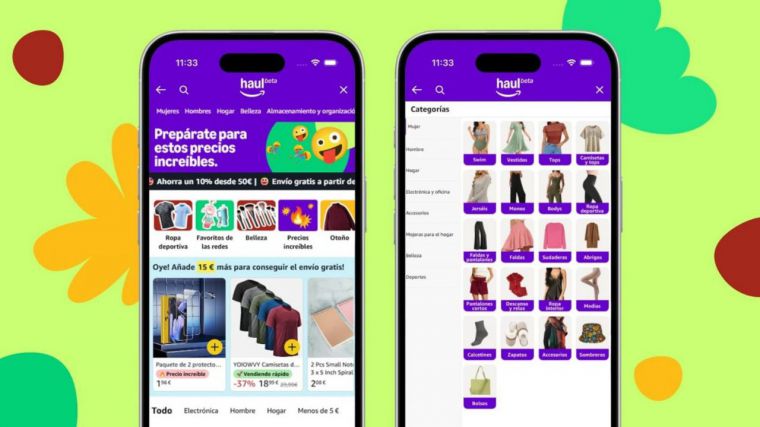 Amazon lanza Haul en España, su tienda 'low cost' para competir con Shein, Temu y AliExpress