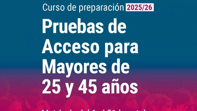 La UCLM abre hasta el 31 de octubre la matrícula del curso preparatorio para las pruebas de acceso para mayores de 25 y de 45 años