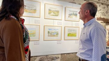 La Diputación de Toledo inaugura la exposición de acuarelas de Vicente Carmena en el Sitio Histórico de Santa María de Melque