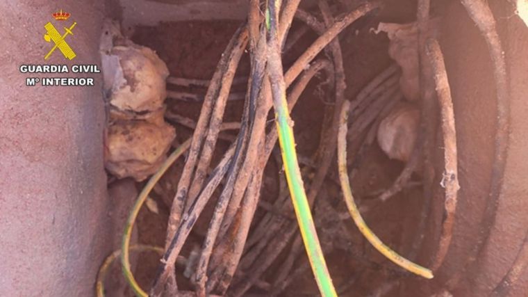 Cable de cobre robado