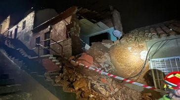 Las intensas lluvias provocan el derrumbe de dos viviendas en Puertollano