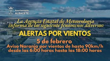 Albacete suspenderá este jueves sus actividades al aire libre por la alerta naranja por fuertes vientos
