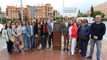 Toledo rinde homenaje a las enfermeras con la dedicatoria de una rotonda en el barrio del Polígono para visibilizar su labor esencial
