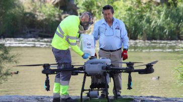 Toledo intensifica la lucha contra la mosca negra con un tratamiento mediante drones en las riberas del Tajo