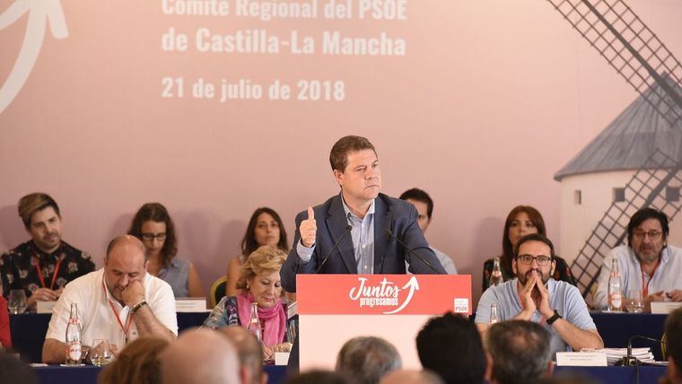 El Comité regional del PSOE ratifica a Emiliano García-Page como candidato socialista a la Junta para 2019