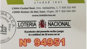 BIDAFARMA comunica la anulación de algunas papeletas de la lotería de Navidad