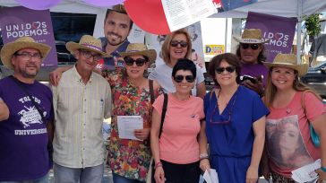 GLORIA ELIZO (UNIDOS PODEMOS) VISITA VILLACAÑAS