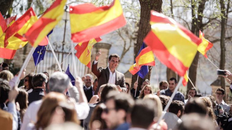 Albert Rivera durante la visita de la semana pasada a Toledo.