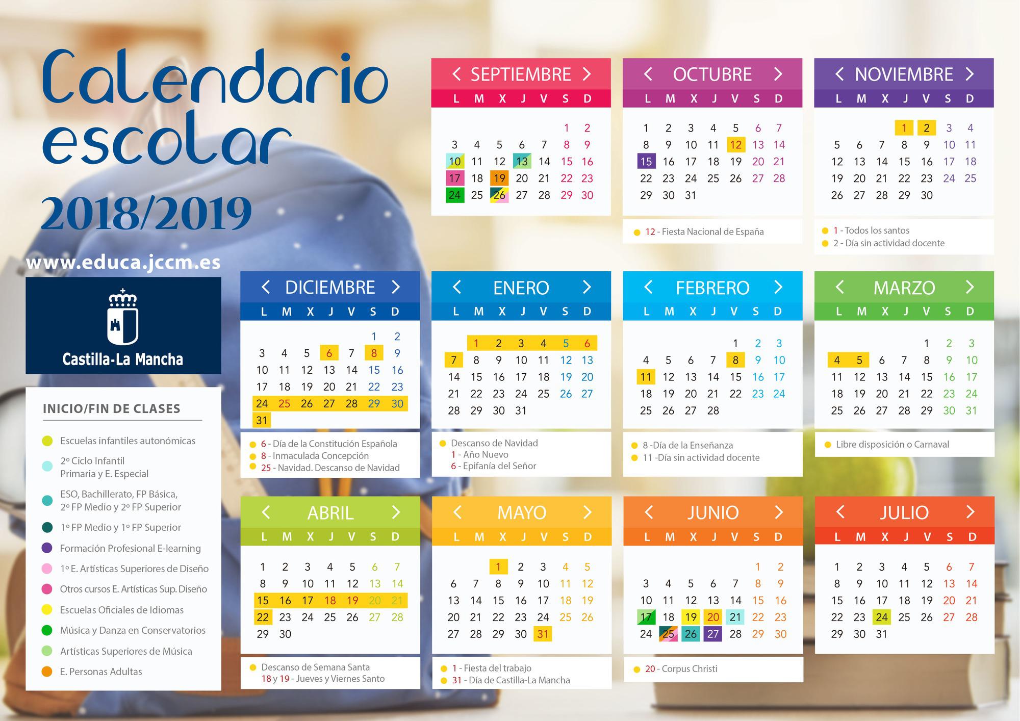 Conoce El Calendario Escolar Para El Próximo Curso De Cada Provincia De