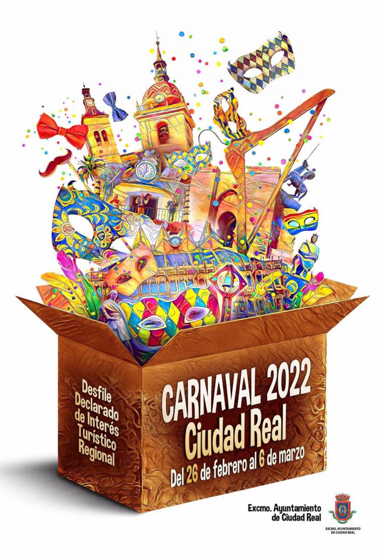 El cartel del Carnaval de Ciudad Real 'abre una explosión de color' para volver a celebrar esta fiesta en la ciudad