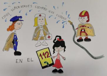 El colegio ‘Santa Ana’ de Cuenca gana la X edición del Concurso de Dibujo Escolar del Servicio de Atención de Emergencias 1-1-2
