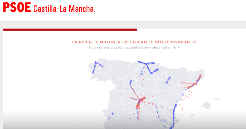 El PSOE lanza un vídeo para explicar el mapa del coronavirus en la región: “Todos los días, 200.000 personas se mueven entre CLM y Madrid”