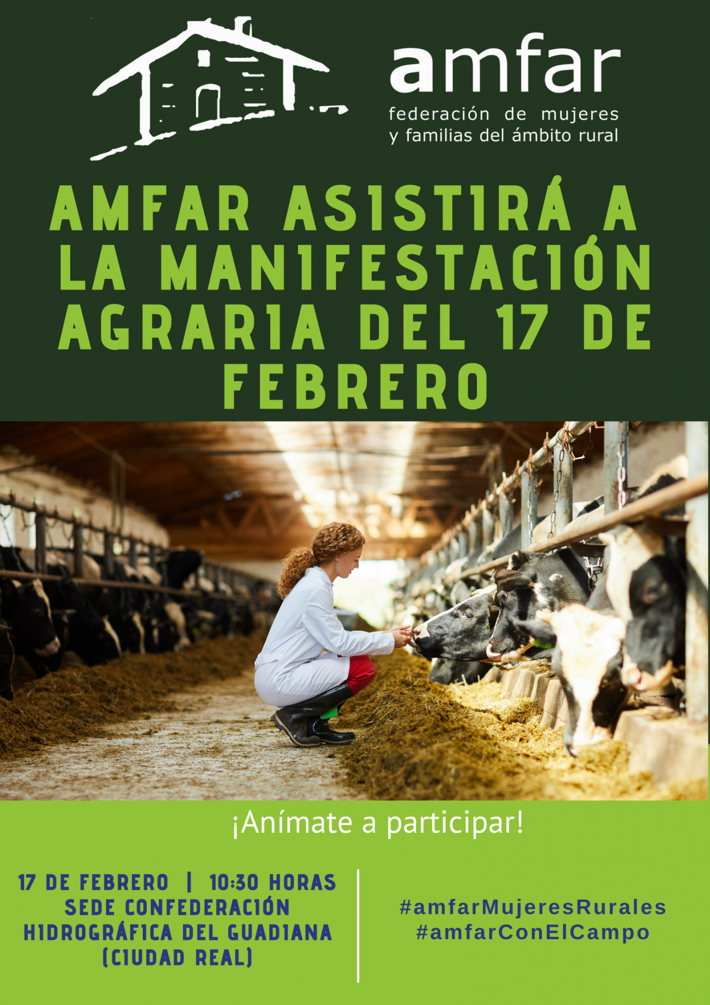 AMFAR se suma a la manifestación agraria del 17 de Febrero